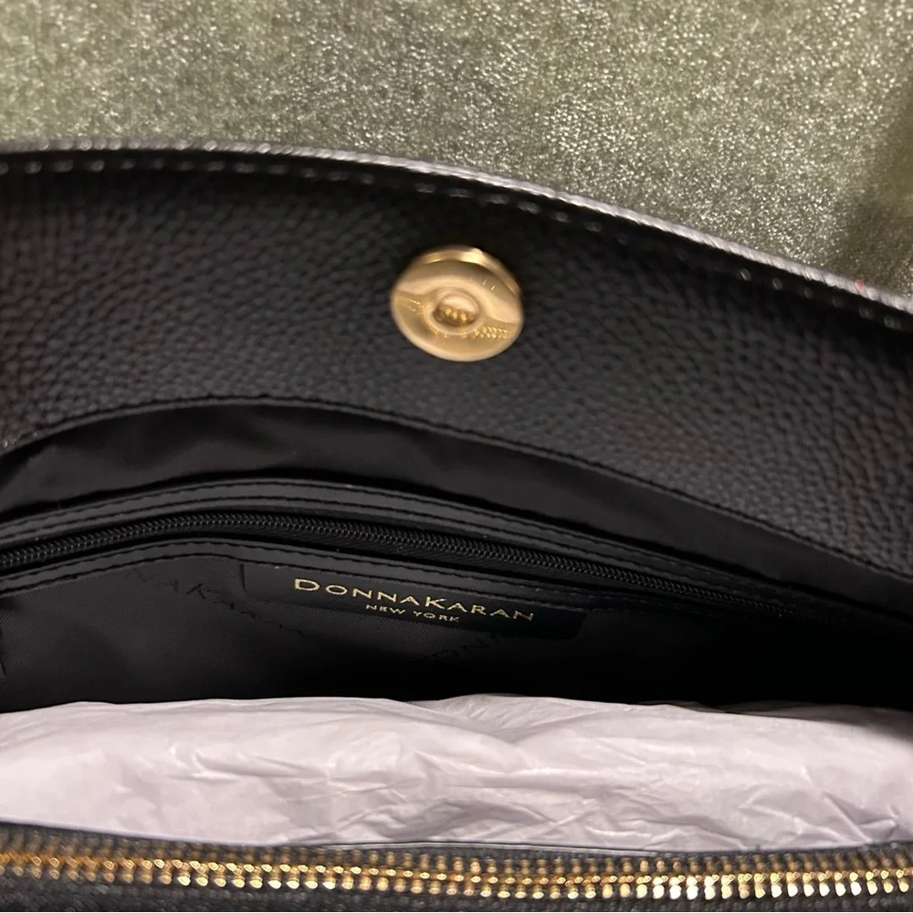 Donna Karan Black Structured Tote NEW WITH TAGS NWT - Picture 7 of 13